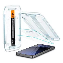   SPIGEN EZ FIT HD képernyővédő üveg 2db (2.5D, tokbarát, ultravékony, 0.2mm, 9H + segédkeret) ÁTLÁTSZÓ Samsung Galaxy S24 FE 5G (SM-S721)