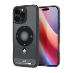   SPIGEN ULTRA HYBRID MAG műanyag telefonvédő (ütésállóság, légpárnás keret, MagSafe) FEKETE Apple iPhone 16 Pro 5G