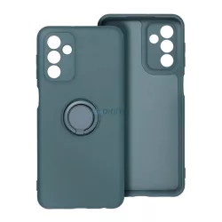   Szilikon telefonvédő (tartógyűrű, mikrofiber plüss belső, mágneses, kameravédő) SÖTÉTZÖLD Samsung Galaxy A16 4G (SM-A165), Galaxy A16 5G (SM-A166)