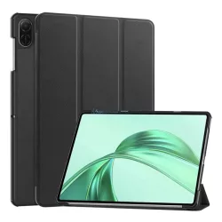   Tok álló, bőr hatású (aktív FLIP, oldalra nyíló, TRIFOLD, asztali tartó) FEKETE Honor Pad X8a
