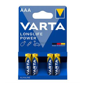 VARTA tartós elem (AAA, R3, 1.5V, alkáli) 4db/csomag