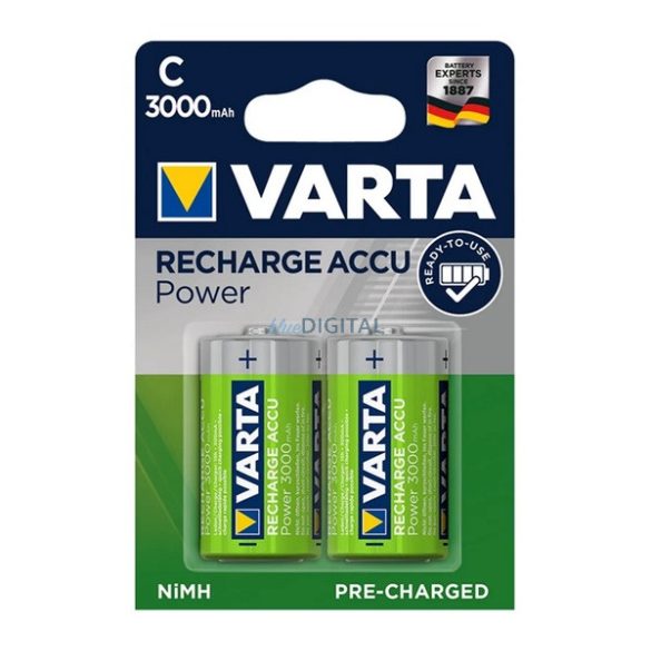 VARTA POWER elem (C/baby, R14, 1.2V, nikkel-metál-hidrid) 2db/csomag