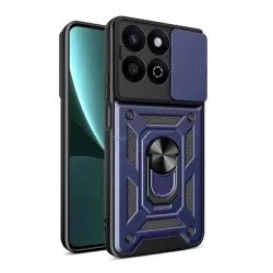   Defender szilikon telefonvédő (ütésállóság, tartógyűrű, kameravédő) SÖTÉTKÉK Honor 200 Smart 5G
