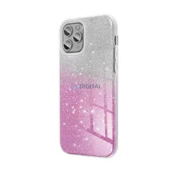   Szilikon telefonvédő (műanyag belső, csillogó hátlap) ÁTLÁTSZÓ/RÓZSASZÍN Xiaomi Redmi 14C 4G