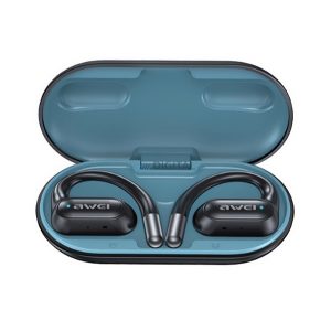 AWEI OWS T93 bluetooth fülhallgató SZTEREO (v5.4, TWS, fülre akasztható, mikrofon, IPX6 + töltőtok) SÖTÉTKÉK