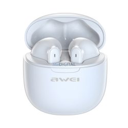   AWEI T68 bluetooth fülhallgató SZTEREO (v5.3, TWS, zajszűrő, mikrofon, IPX6 + töltőtok) FEHÉR