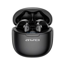   AWEI T68 bluetooth fülhallgató SZTEREO (v5.3, TWS, zajszűrő, mikrofon, IPX6 + töltőtok) FEKETE
