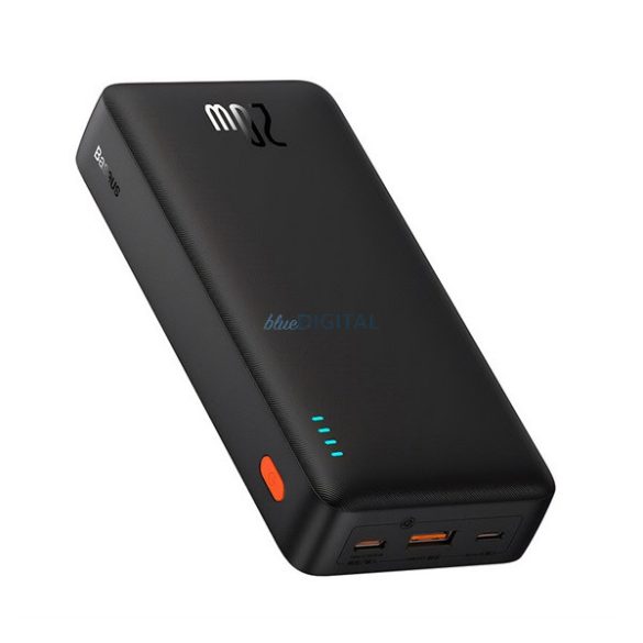 BASEUS AIRPOW vésztöltő USB+Type-C aljzat (20000mAh, 20W, PD gyorstöltő 3.0, LED jelzés) FEKETE