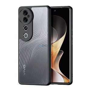 DUX DUCIS AIMO szilikon telefonvédő (ütésállóság, kameravédő, matt, hullám) FEKETE Vivo V40