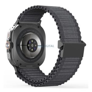 DUX DUCIS YC pótszíj (egyedi méret, nylon, SPORT) SÖTÉTSZÜRKE Samsung Galaxy Watch Ultra eSIM 47mm (SM-L705)