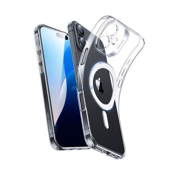 ESR ZERO HALOLOCK szilikon telefonvédő (ütésállóság, légpárnás sarok, MagSafe) ÁTLÁTSZÓ Apple iPhone 16