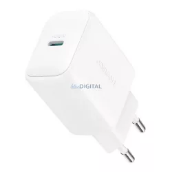   JOYROOM hálózati töltő Type-C aljzat (20W, PD gyorstöltő 3.0 + lightning kábel) FEHÉR