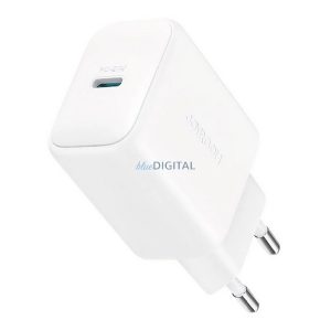 JOYROOM hálózati töltő Type-C aljzat (20W, PD gyorstöltő 3.0 + lightning kábel) FEHÉR