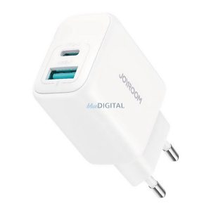 JOYROOM hálózati töltő USB+Type-C aljzat (20W, PD gyorstöltő 3.0) FEHÉR