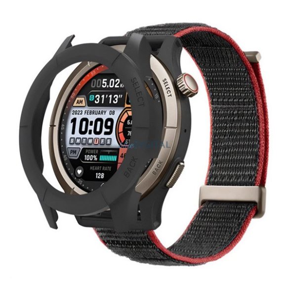 Műanyag keret (BUMPER, ütésállóság) FEKETE Amazfit Cheetah Pro