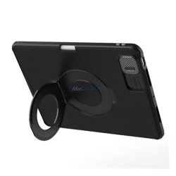   NILLKIN CAMSHIELD PAD szilikon telefonvédő (ütésállóság, kameravédő, csíkos, mágneses, kitámasztó, ceruza tartó) FEKETE Apple IPAD Pro 11 (2024)