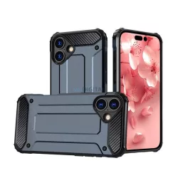   Defender szilikon telefonvédő (ütésállóság, légpárnás sarok, fémhatás) SÖTÉTKÉK Apple iPhone 16 Plus
