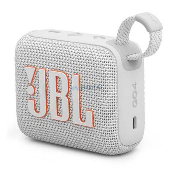 JBL GO4 bluetooth hordozható hangszóró (v5.3, 850mAh belső akku, 4.2W, IP67 vízálló) FEHÉR