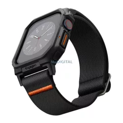   SPIGEN LITE FIT PRO pótszíj (egyedi méret, textil, ütésállóság + szilikon keret) FEKETE Apple Watch Series 10 42mm