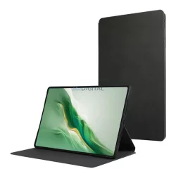   Tok álló, bőr hatású (FLIP, oldalra nyíló, asztali tartó, prémium) SÖTÉTZÖLD Honor MagicPad 2