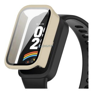 Műanyag keret (BUMPER, ütésállóság + kijelzővédő üveg) FEHÉR Xiaomi Smart Band 9 Active