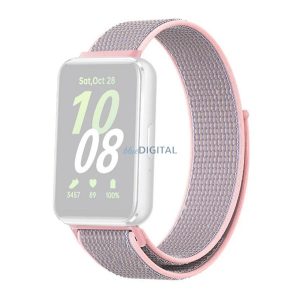 Pótszíj (egyedi méret, nylon, tépőzáras, légáteresztő) RÓZSASZÍN Samsung Galaxy Fit 3