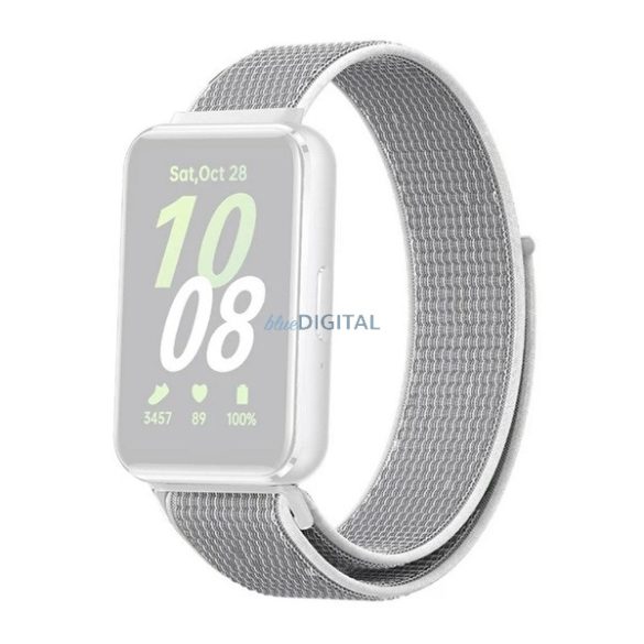 Pótszíj (egyedi méret, nylon, tépőzáras, légáteresztő) VILÁGOSSZÜRKE Samsung Galaxy Fit 3