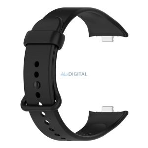 Pótszíj (egyedi méret, szilikon) FEKETE Xiaomi Smart Band 9 Pro