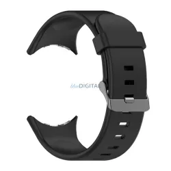   Pótszíj (egyedi méret, szilikon) FEKETE Google Pixel Watch 3 45mm