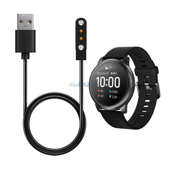 Töltőkábel USB (mágneses, 100cm) FEKETE Haylou LS05s, Solar