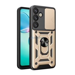   Defender szilikon telefonvédő (ütésállóság, tartógyűrű, kameravédő) ARANY Samsung Galaxy S25 (SM-S931)