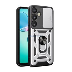   Defender szilikon telefonvédő (ütésállóság, tartógyűrű, kameravédő) EZÜST Samsung Galaxy S25 (SM-S931)