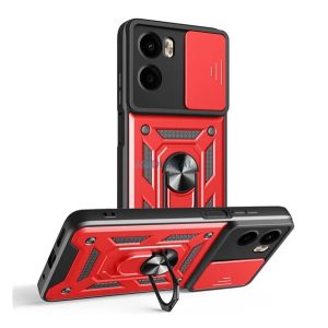 Defender szilikon telefonvédő (ütésállóság, tartógyűrű, kameravédő) PIROS Motorola Moto G05