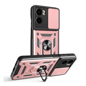 Defender szilikon telefonvédő (ütésállóság, tartógyűrű, kameravédő) ROZÉARANY Motorola Moto G05