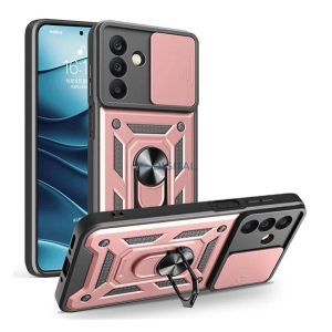 Defender szilikon telefonvédő (ütésállóság, tartógyűrű, kameravédő) ROZÉARANY Samsung Galaxy A26 5G (SM-A266)