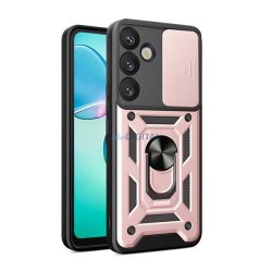   Defender szilikon telefonvédő (ütésállóság, tartógyűrű, kameravédő) ROZÉARANY Samsung Galaxy S25 (SM-S931)