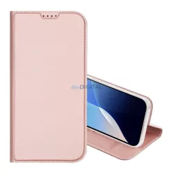   DUX DUCIS SKIN PRO tok álló, bőr hatású (FLIP, oldalra nyíló, kártyazseb, asztali tartó) RÓZSASZÍN Samsung Galaxy S25 Plus (SM-S936)