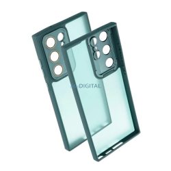   Szilikon telefonvédő (ütésállóság, akril hátlap, kameravédő) SÖTÉTZÖLD Samsung Galaxy S25 Ultra (SM-S938)