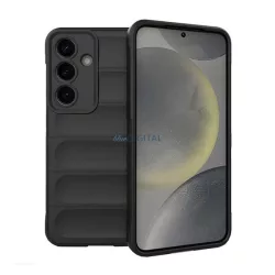   Szilikon telefonvédő (ütésállóság, kameravédő, 3D) FEKETE Samsung Galaxy S25 Plus (SM-S936)