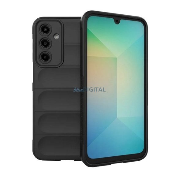 Szilikon telefonvédő (ütésállóság, kameravédő, 3D) FEKETE Samsung Galaxy A26 5G (SM-A266)