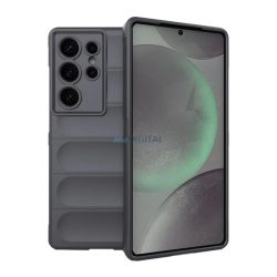  Szilikon telefonvédő (ütésállóság, kameravédő, 3D) SÖTÉTSZÜRKE Samsung Galaxy S25 Ultra (SM-S938)