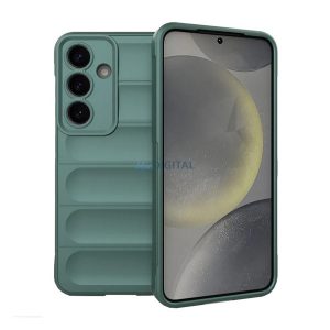 Szilikon telefonvédő (ütésállóság, kameravédő, 3D) SÖTÉTZÖLD Samsung Galaxy S25 Plus (SM-S936)