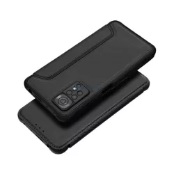   Tok álló, bőr hatású (FLIP, oldalra nyíló, ütésállóság, légpárnás sarok, kameravédő, karbon minta) FEKETE Samsung Galaxy S25 Plus (SM-S936)