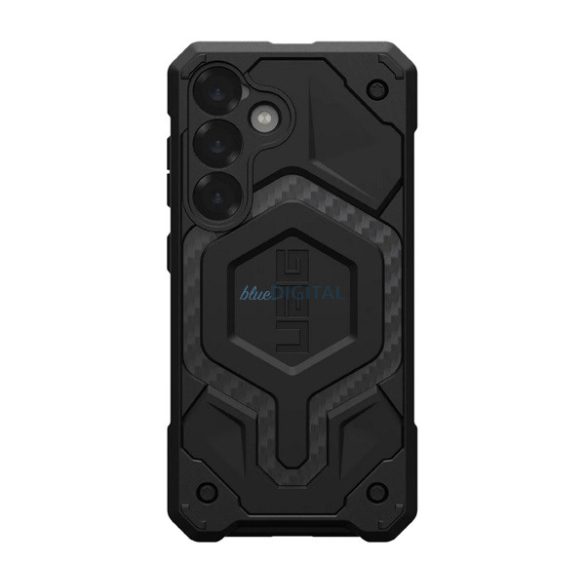 UAG MONARCH PRO szilikon telefonvédő (erős ütésállóság, textil minta, MagSafe) FEKETE Samsung Galaxy S25 (SM-S931)