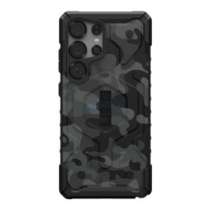 UAG PATHFINDER defender műanyag telefonvédő (erős ütésállóság, légpárnás sarok, MagSafe, terep minta) FEKETE Samsung Galaxy S25 Ultra (SM-S938)