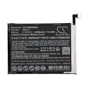 CAMERON SINO Li-Polymer akku (3.85V / 4000mAh, T-Mobile RE001 kompatibilis) FEKETE T Phone 5G (2022)