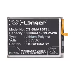   CAMERON SINO Li-Polymer akku (3.85V / 5000mAh, Samsung EB-BA156ABY kompatibilis) FEKETE Samsung Galaxy A15 5G (SM-A156), Galaxy A15 4G (SM-A155)