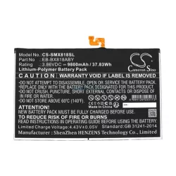   CAMERON SINO Li-Polymer akku (3.86V / 9800mAh, Samsung EB-BX818ABY kompatibilis) FEKETE Samsung Galaxy Tab S9 Plus LTE (SM-X816), Galaxy Tab S9 Plus WIFI (SM-X810)