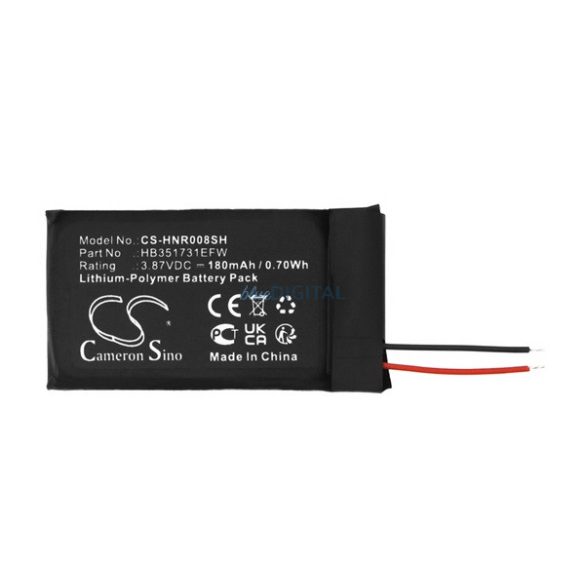 CAMERON SINO Li-Polymer akku (3.87V / 180mAh, Huawei HB351731EFW kompatibilis) FEKETE Huawei Band 7, Band 6