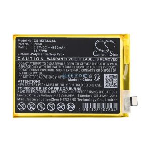 CAMERON SINO Li-Polymer akku (3.87V / 4850mAh, Motorola PH50 kompatibilis) FEKETE Motorola Moto G23 (XT-2333)